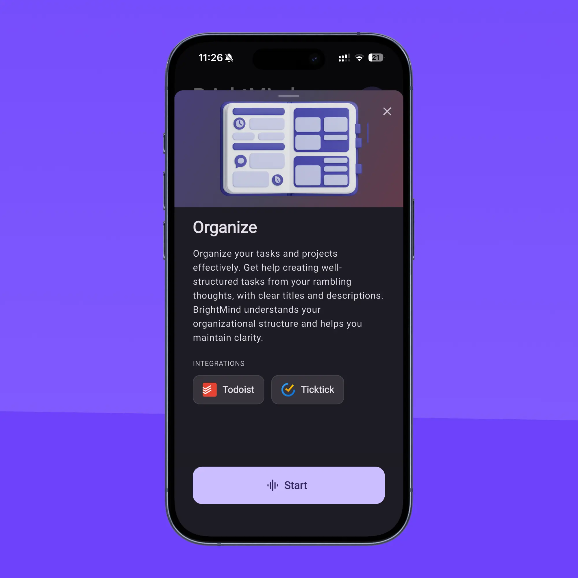 Plan with intelligent organization